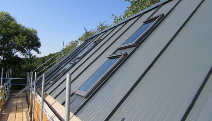 Rooflights on pitched roof